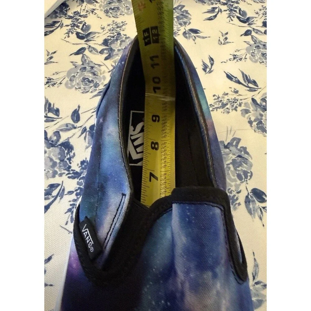 Vans Classic Slip On Galaxy Nebula Cosmic Shoes Men 9.5 Women 11 Blue Purple